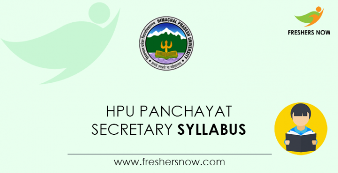 HPU-Panchayat-Secretary-Syllabus