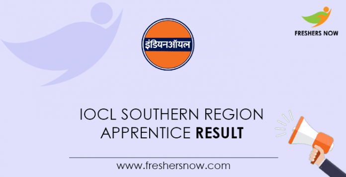 IOCL Southern Region Apprentice Result