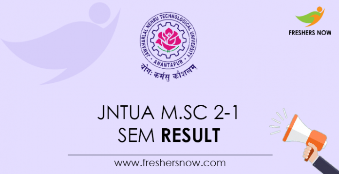 JNTUA-M.Sc-2-1-Sem-Result