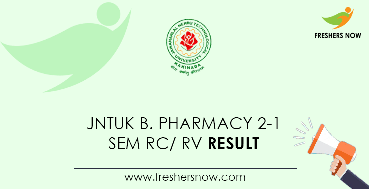 JNTUK B.Pharm 2 1 Sem RC RV Results 2023 For PCI R16 R13