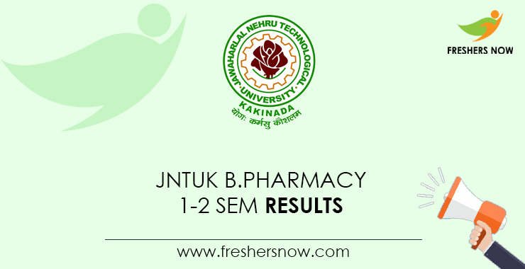 JNTUK B.Pharm 1 2 Result 2023 Out PCI R16 R13 Regular