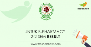 JNTUK B.Pharmacy 2-2 Result 2023 (Out) - PCI, R16, R13