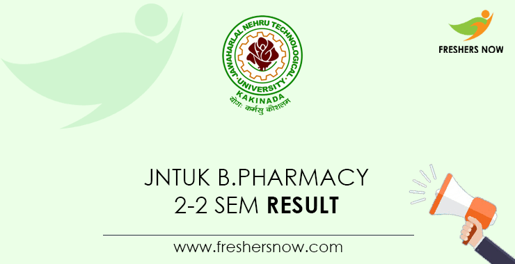 JNTUK B.Pharmacy 2 2 Result 2023 Out PCI R16 R13