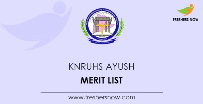 KNRUHS AYUSH Merit List
