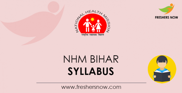 NHM Bihar Accountant, Accounts Assistant Syllabus