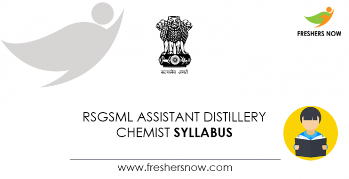 RSGSML Assistant Distillery Chemist Syllabus