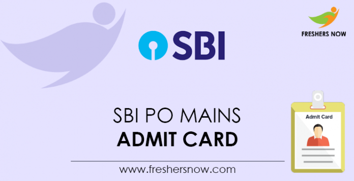 SBI PO Mains Admit Card