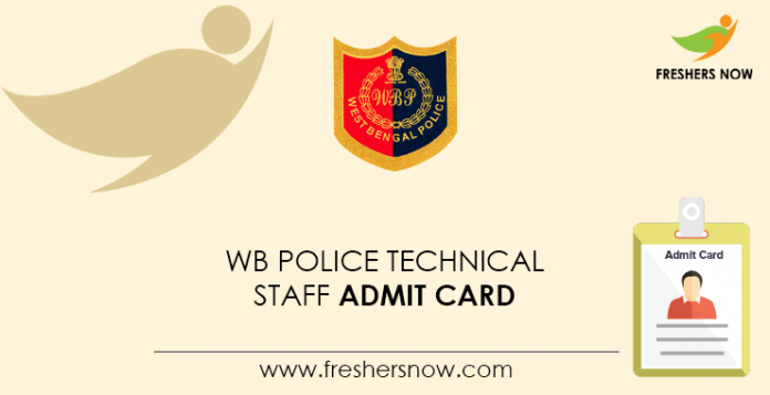 WB Police Technical Staff Admit Card