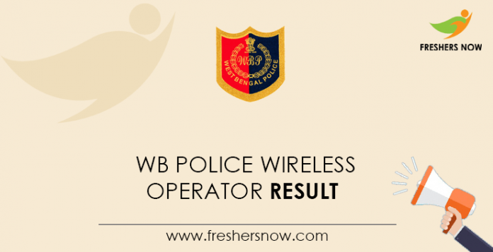 WB Police Wireless Operator Result