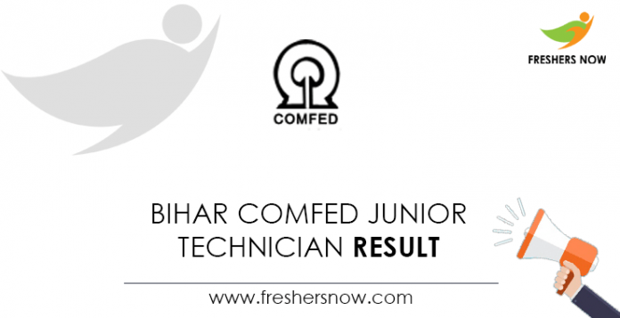 Bihar-COMFED-Junior-Technician-Result
