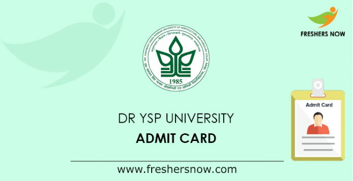 Dr YSP University Admit Card