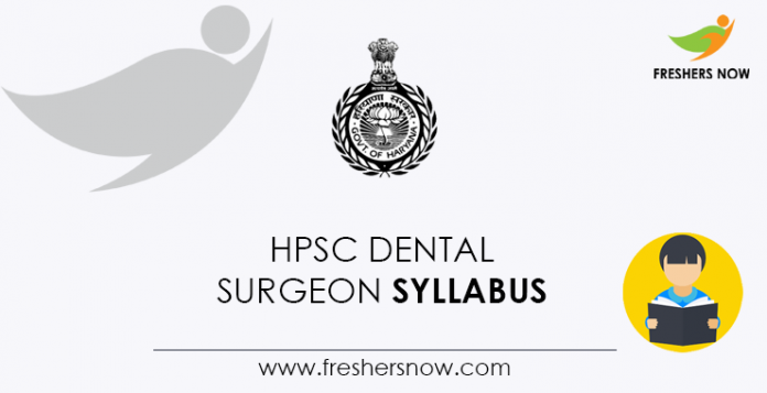 HPSC Dental Surgeon Syllabus
