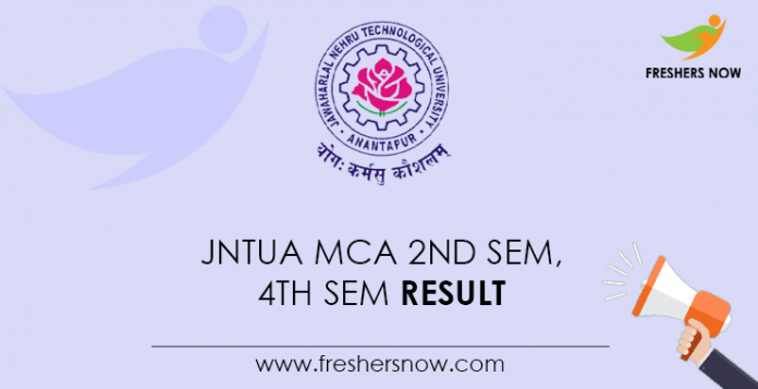 JNTUA MCA 2nd Sem, 4th Sem Result