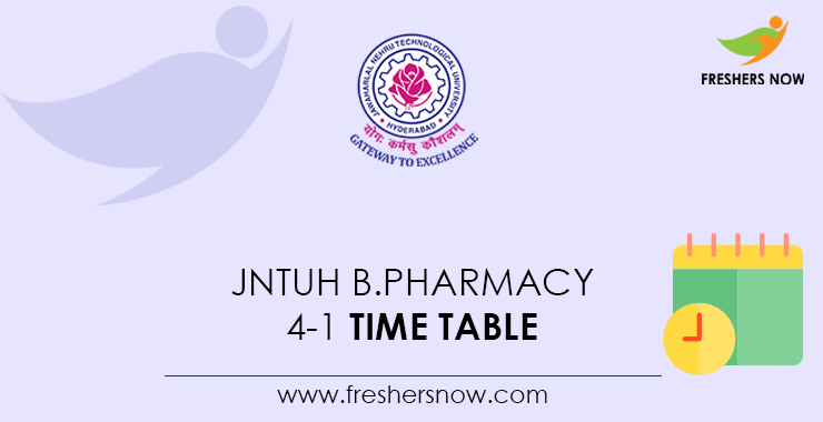 JNTUH B.Pharmacy 4 1 Sem Time Table 2022 OUT R17 1st Mid Nov Exams