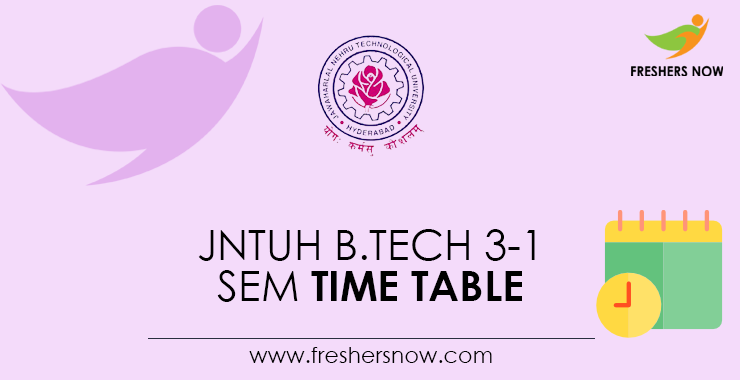 JNTUH B.Tech 3-1 Sem Time Table 2022 PDF OUT | R18 1st Mid Exams