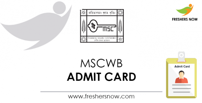 MSCWB Admit Card