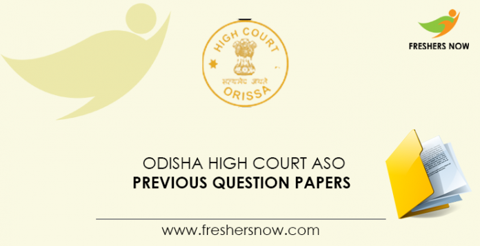 Odisha High Court ASO Previous Question Papers