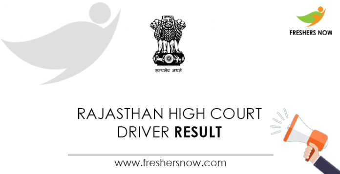 Rajasthan-High-Court-Driver-Result