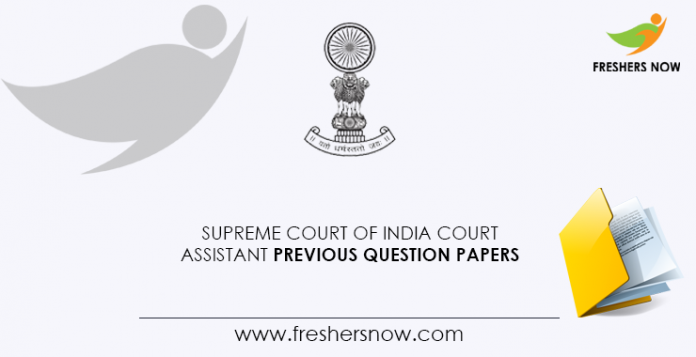 Supreme-Court-of-India-Court-Assistant-Previous-Question-Papers