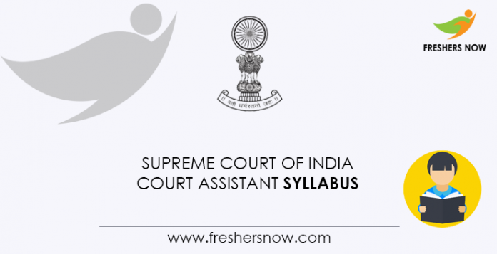 Supreme-Court-of-India-Court-Assistant-Syllabus