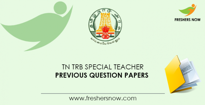 TN TRB Special Teacher Previous Question Papers