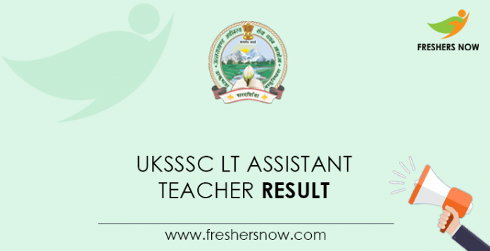 UKSSSC-LT-Assistant-Teacher-Result