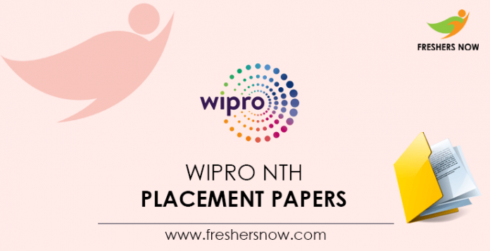 Wipro Elite NTH Placement Papers