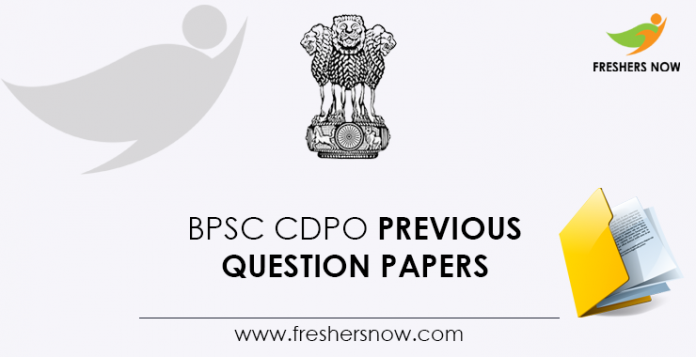 BPSC CDPO Previous Question Papers