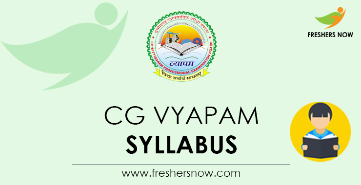 CG Vyapam Syllabus 2024 Exam Pattern Marketing Inspector SI