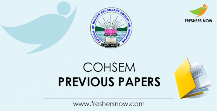 COHSEM Previous Question Papers