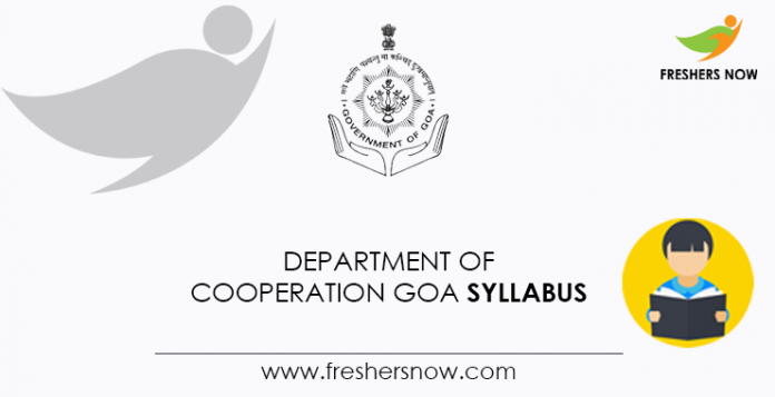 Department of Cooperation Goa Syllabus