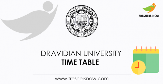 Dravidian University Time Table