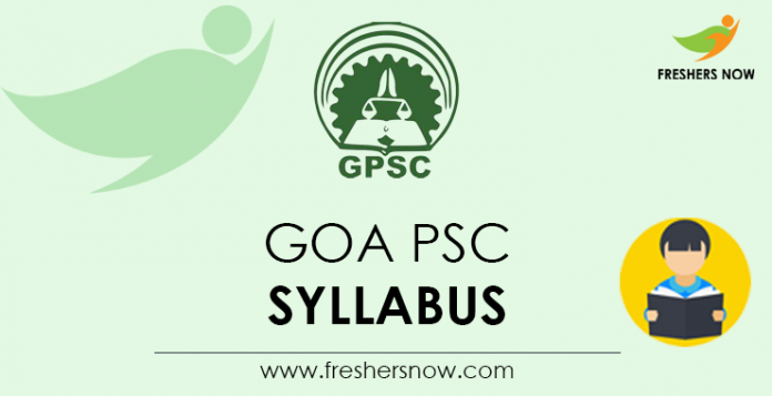 Goa PSC Syllabus