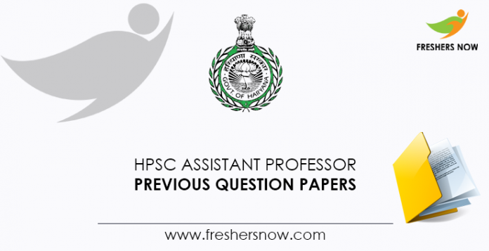 HPSC Assistant Professor Previous Question Papers