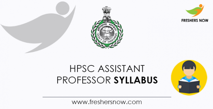 HPSC Assistant Professor Syllabus