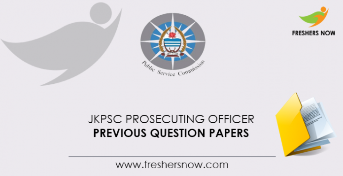 JKPSC Prosecuting Officer Previous Question Papers
