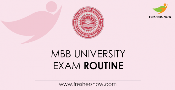 MBB University Exam Routine