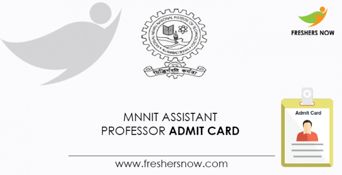 MNNIT-Assistant-Professor-Admit-Card