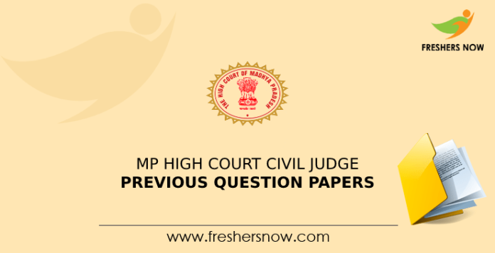 MP High Court Civil Judge Previous Question Papers