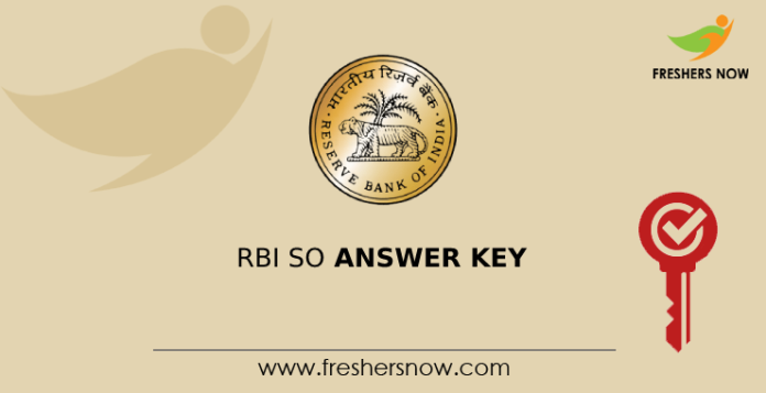 RBI SO Answer Key