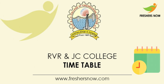 RVR & JC College Time Table
