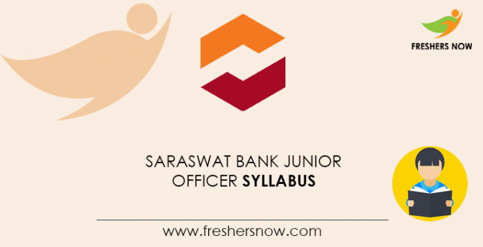 Saraswat Bank Junior Officer Syllabus 2021 Exam Pattern Pdf