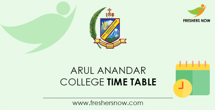 Arul Anandar College Time Table