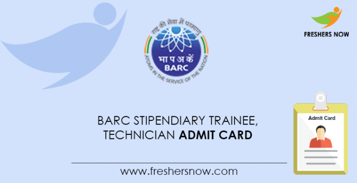BARC-Stipendiary-Trainee,-Technician-Admit-Card
