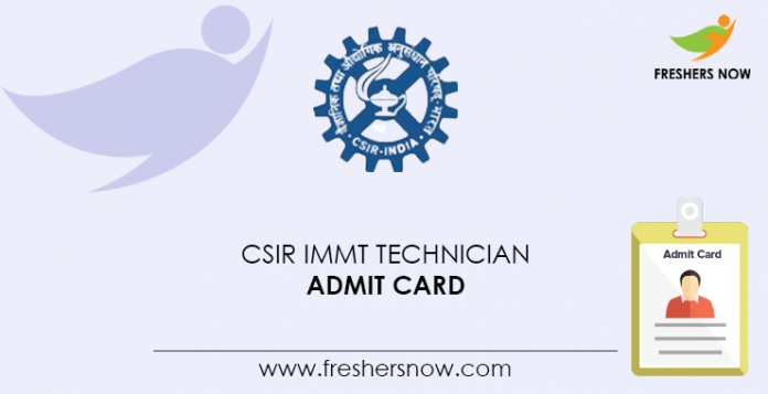 CSIR-IMMT-Technician-Admit-Card
