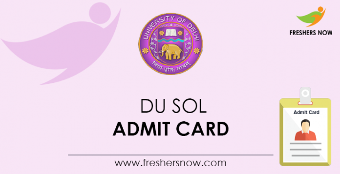 DU SOL Admit Card