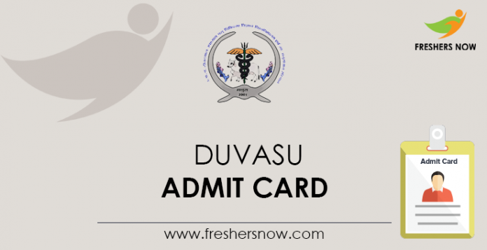 DUVASU Admit Card