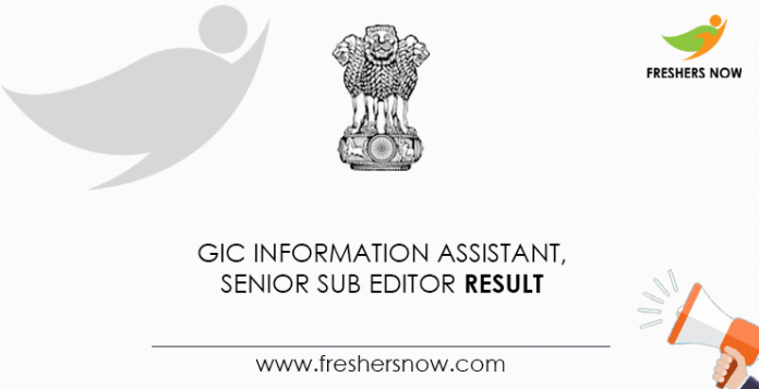 GIC-Information-Assistant,-Senior-Sub-Editor-Result