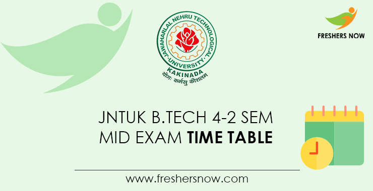 JNTUK B.Tech 4 2 Sem 2nd Mid Exam Time Table 2023 PDF Revised