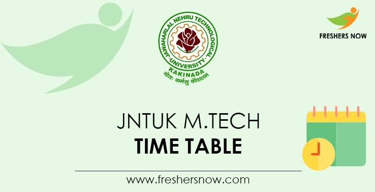 JNTUK M.Tech 1st Sem Exam Time Table 2022 PDF Out Reg Supply